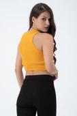 Kadın Kaşkorse Crop Atlet  Sarı thumbnail 5