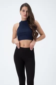 Kadın Kaşkorse Crop Atlet   İndigo thumbnail 1