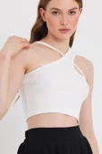 Kadın Askılı Crop Kaşkorse   Ekru thumbnail 2