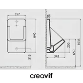Creavit Ankastre Fotoselli Pisuvar TP640 thumbnail 4