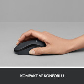 Logitech M220 Sessiz Kompakt Kablosuz Mouse - Siyah thumbnail 3