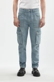 Erkek Kargo Cep Jean Pantolon thumbnail 12