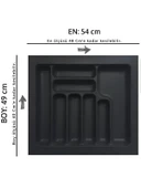 Starax S-2287 54 cm Antrasit Plastik Kaşıklık thumbnail 1