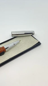 DivitPen Kahverengi Deri Roller Kalem thumbnail 2
