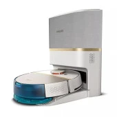 PHILIPS XU7100/02 ÇÖP İSTASYONLU AKILLI ROBOT SÜPÜRGE - BEYAZ thumbnail 1