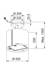 Davlumbaz Smart FSMS F-42 BK Matt thumbnail 4
