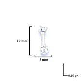 316L Çelik Zirkon Taşlı  Piercing PRC-204 thumbnail 5