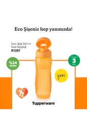 Tupperware 500 ml Exo Turuncu Şişe thumbnail 1