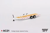 Mini GT Car Hauler Trailer Type C White AC21 thumbnail 1