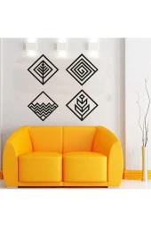 HYL Dört Element Temalı Modern Ahşap Duvar Tablo Siyah thumbnail 6