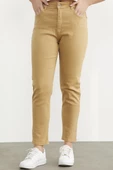 Likralı Fit Mom Jean - Kamel thumbnail 3