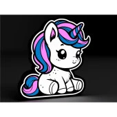 Şarjlı Unicorn Lightbox Sweet Led Masa Lambası thumbnail 2