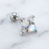 316L Çelik Zirkon Taşlı Şekilli Piercing PRC-185 thumbnail 1
