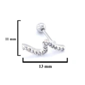316L Çelik Zirkon Taşlı Piercing PRC-181 thumbnail 5