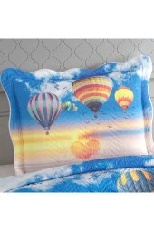 Balloon Baskılı Kapitoneli Tek Kişilik Yatak Örtüsü thumbnail 2