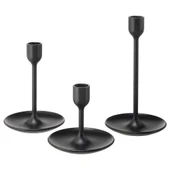 IKEA Fulltalıg Dekoratif Şamdan Mumluk 3 Adet Siyah thumbnail 1