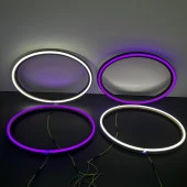 16 CM Neon led midrange kasnağı PEMBE (1 ÇİFT) thumbnail 2