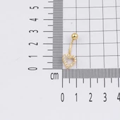 Kalp 14 Ayar Altın Kadın Göbek Piercing thumbnail 6