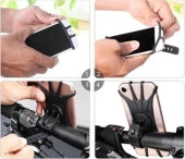 Esnek Silikon Örümcek Bisiklet Telefon Tutucu thumbnail 4
