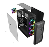 GAMERS ARENA VENTO VG16AL MESH 4x120MM RGB FAN E-ATX GAMING KASA thumbnail 6
