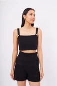Peraluna IRIS BRALETTE Gold Düğmeli Kadın Bralet - Siyah thumbnail 3