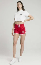 SikSilk Şeritli - Shadow Silk Gym Shorts – Red thumbnail 3
