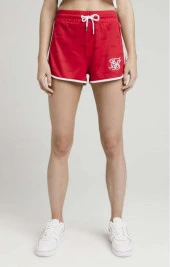 SikSilk Şeritli - Shadow Silk Gym Shorts – Red thumbnail 1