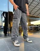 Premium Baggy Kargo Pantolon Antrasit thumbnail 4