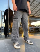Premium Baggy Kargo Pantolon Antrasit thumbnail 1