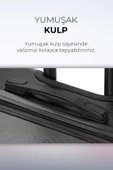 Polo&Sky Spring Model Füme Renk Orta Boy Valiz Bavul thumbnail 4