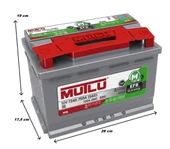Mutlu EFB Start-Stop 12 V 72 Ah 720 A  (EN) Akü thumbnail 2
