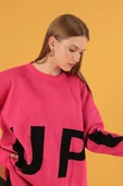 VioShine Kadın Oversize Baskılı Triko Kazak thumbnail 8