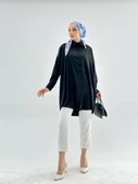 VıoShıne Kadın Oversize Saten Gömlek thumbnail 11