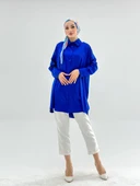 VıoShıne Kadın Oversize Saten Gömlek thumbnail 9