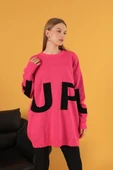 VioShine Kadın Oversize Baskılı Triko Kazak thumbnail 7