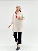 VıoShıne Kadın Oversize Saten Gömlek thumbnail 2