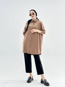 VıoShıne Kadın Oversize Saten Gömlek thumbnail 6