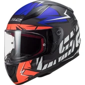 LS2 RAPID CROMO MAT TURUNCU-MAVİ KASK thumbnail 2