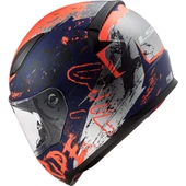 LS2 RAPID NAUGHTY MAT MAVİ-TURUNCU KASK thumbnail 4