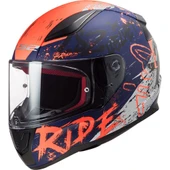 LS2 RAPID NAUGHTY MAT MAVİ-TURUNCU KASK thumbnail 2