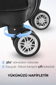 Polo&Sky Elmas Model Siyah Renk 3'lü Valiz Bavul Seti thumbnail 4