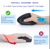 Alfalink Kablosuz Ergonomik Dikey Mouse 1600 DPI thumbnail 2