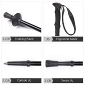 Evolite Compact Micro Quick-Lock Trekking Batonu thumbnail 8