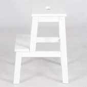 Basamaklı Ahşap Tabure Beyaz Renk thumbnail 3