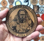 Tanrının Kırbacı Attila - Deri Peç - Arma - Leather Patch thumbnail 2