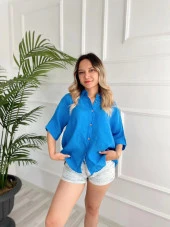 Kadın Gömlek Mavi thumbnail 3