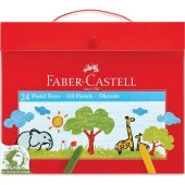 Faber-Castell Çantalı ( KARTON ) Pastel Boya 24'lü thumbnail 1