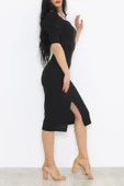 Kare Yaka Elbise Siyah - 5241.1234. thumbnail 3
