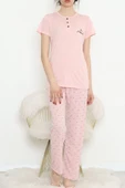 Düğmeli Pijama Takımı Pudra2 - 704.1287. thumbnail 2