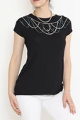 Pul Detaylı Bluz Siyah - 17143.599. thumbnail 2